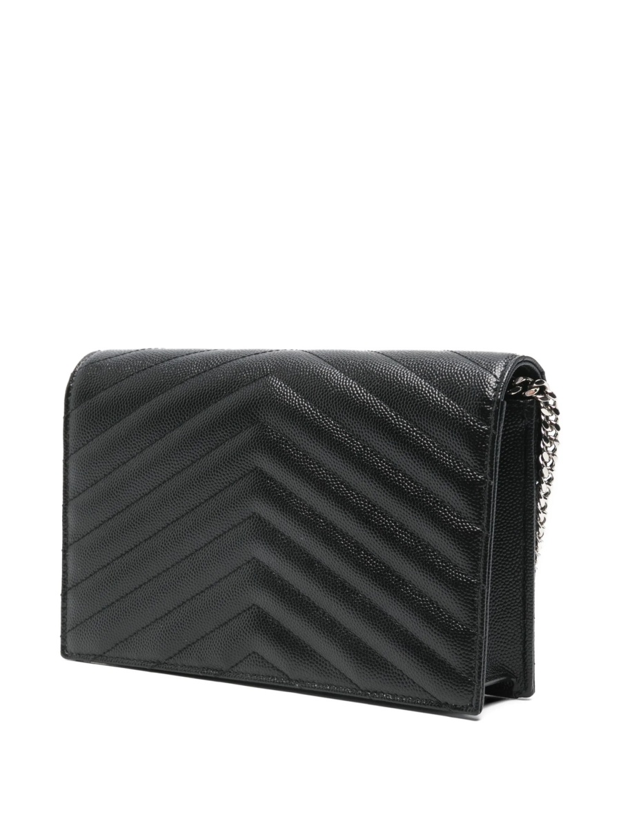 Geanta plic Saint Laurent Envelope neagra din piele - Img 3