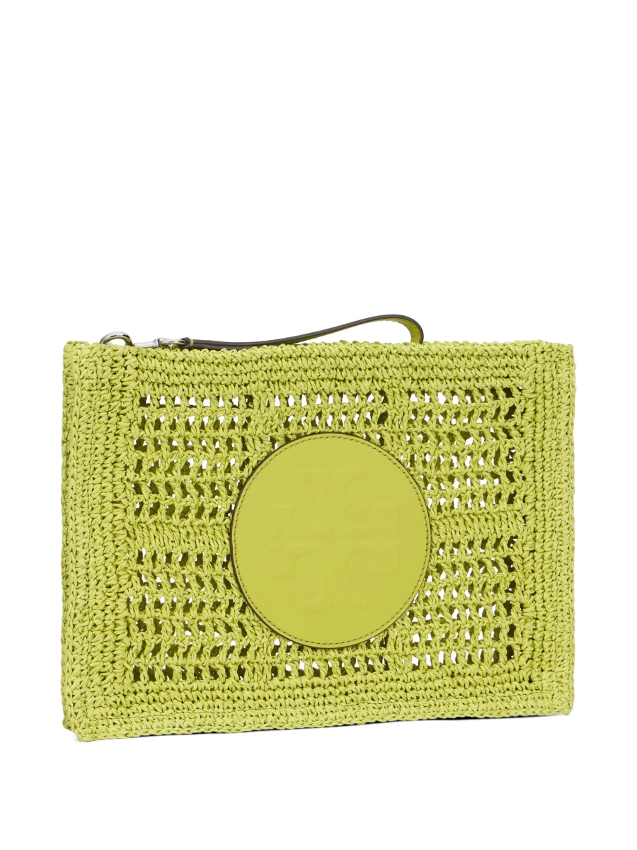 Geanta plic Tory Burch verde din rafie - Img 3