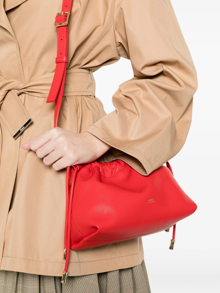 Geanta tip postas A.P.C. rosie din polyester si poliuretan - Img 2