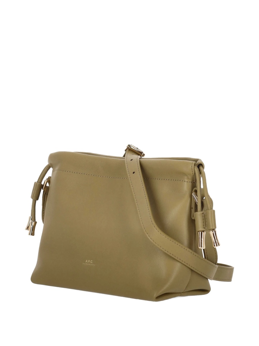 Geanta tip postas A.P.C. verde din poliuretan si polyester - Img 3