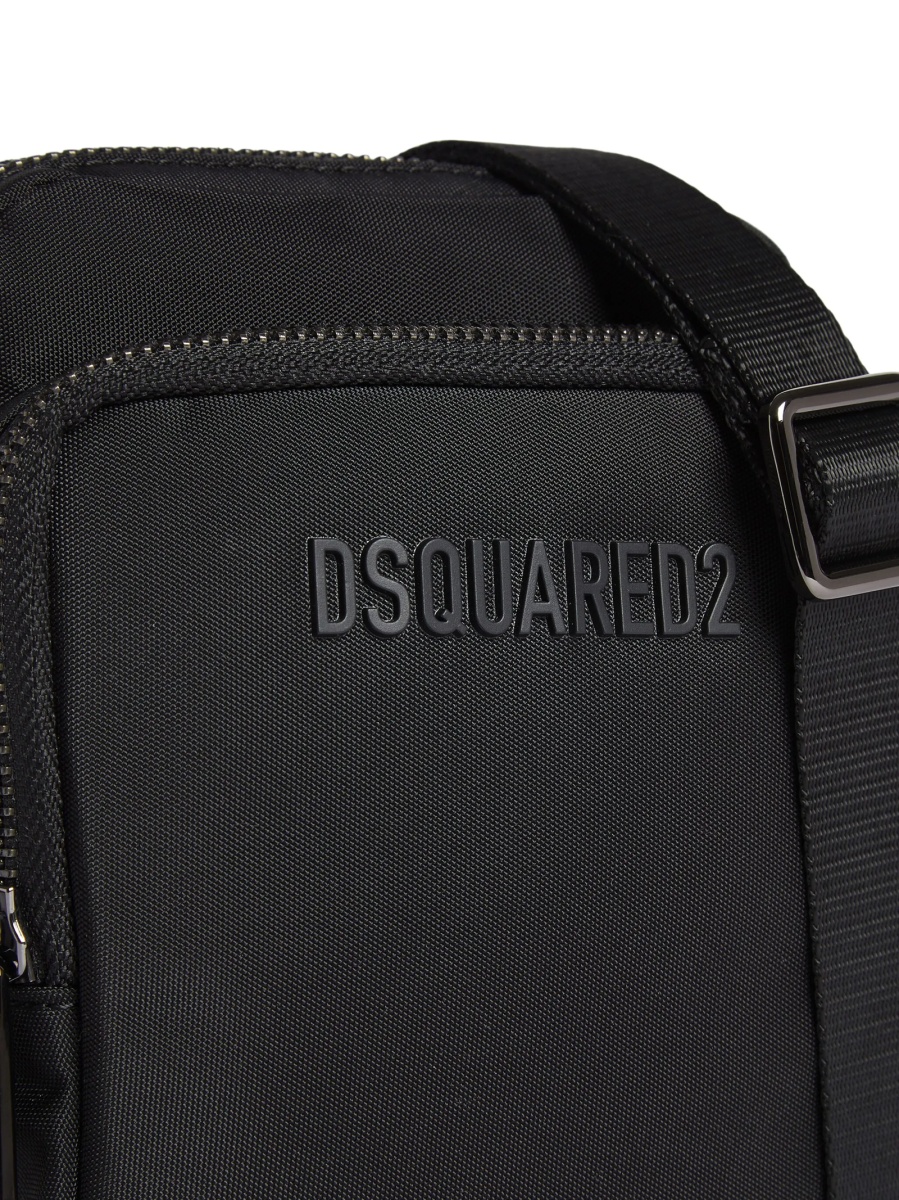 Geanta tip postas DSQUARED2 neagra din poliamida - Img 5