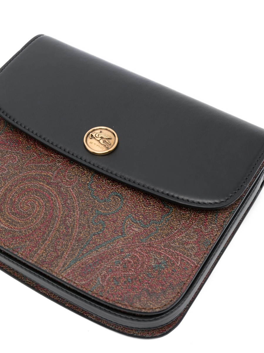 Geanta tip postas ETRO neagra din bumbac si polyester - Img 4