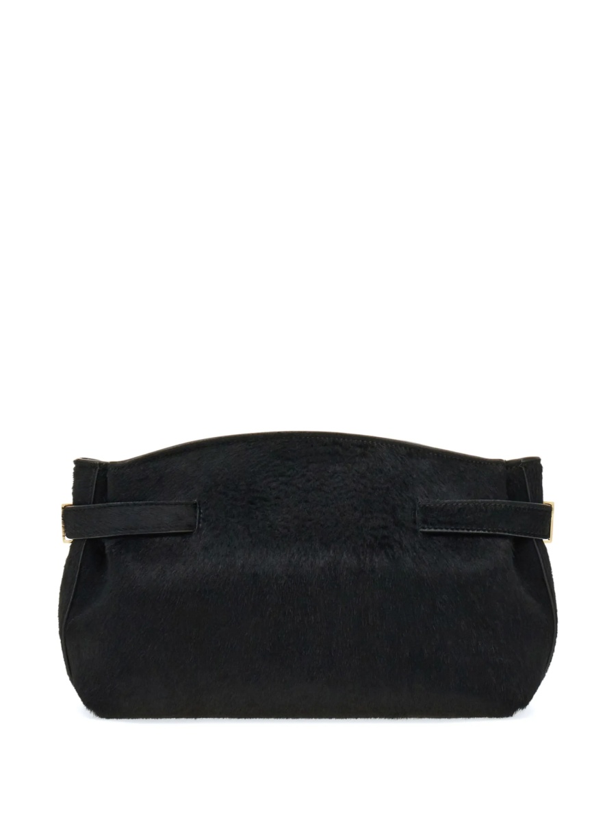 Geanta tip postas Ferragamo neagra din par de vitel - Img 4