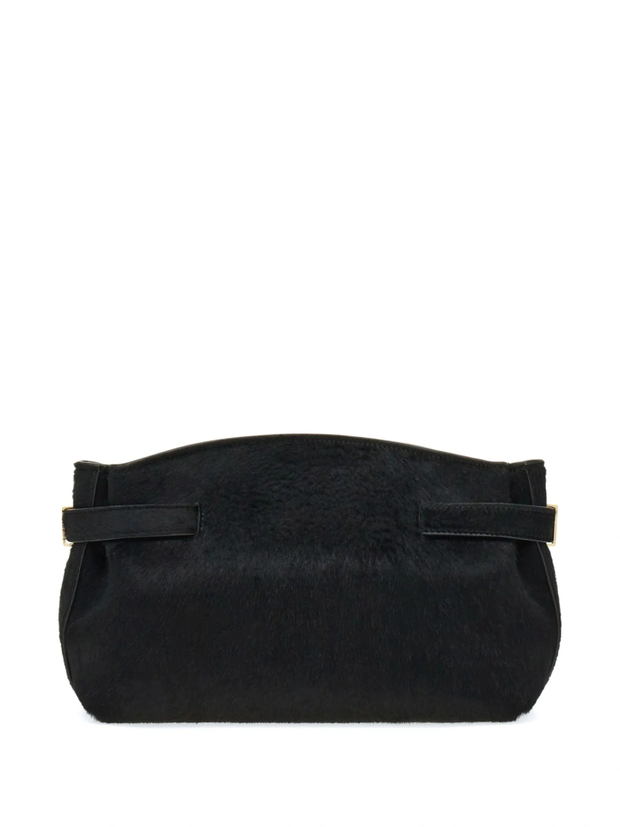 Geanta tip postas Ferragamo neagra din par de vitel - Img 4