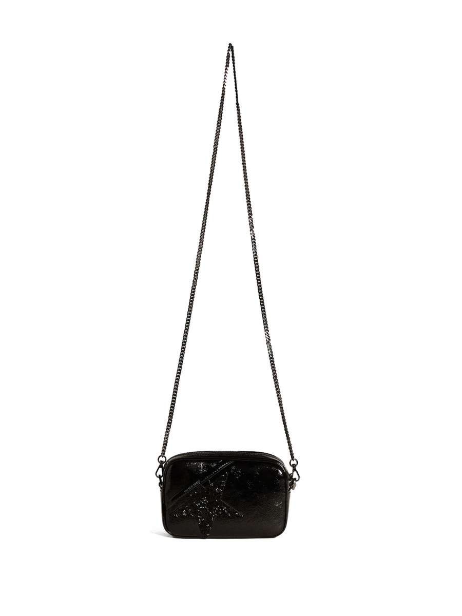 Geanta tip postas Golden Goose star neagra din piele - Img 5