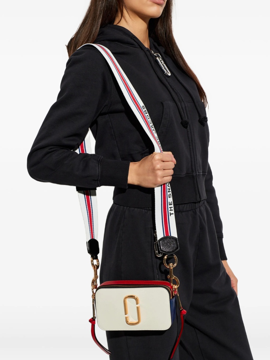 Geanta tip postas Marc Jacobs snapshot alba din piele - Img 2
