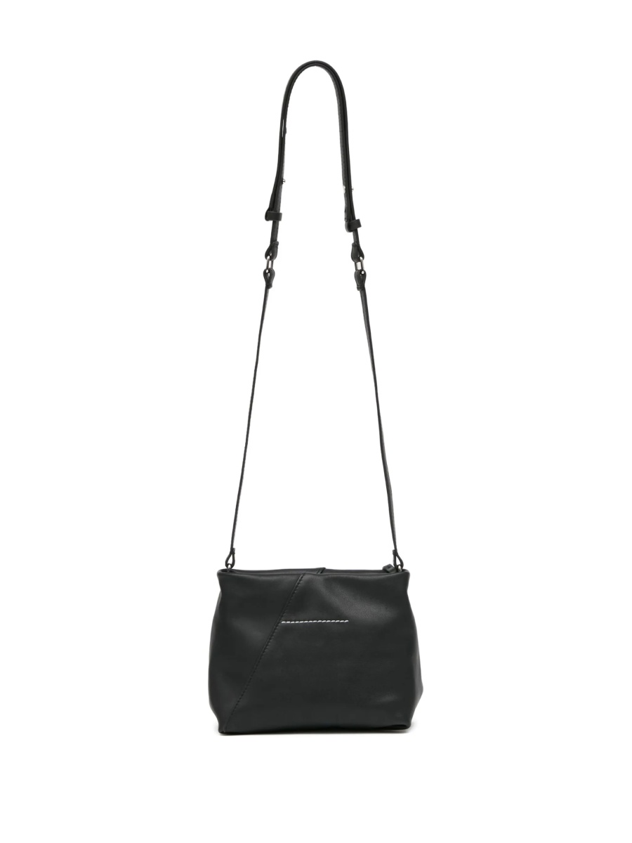 Geanta tip postas MM6 Maison Margiela neagra din piele - Img 3
