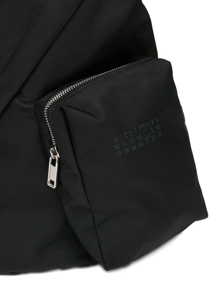 Geanta tip postas MM6 Maison Margiela neagra din poliamida - Img 3