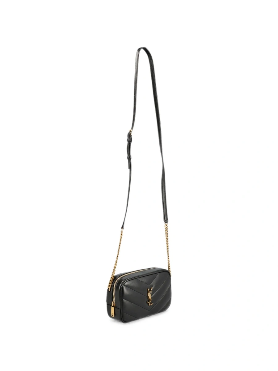 Geanta tip postas Saint Laurent Loulou neagra din piele - Img 3
