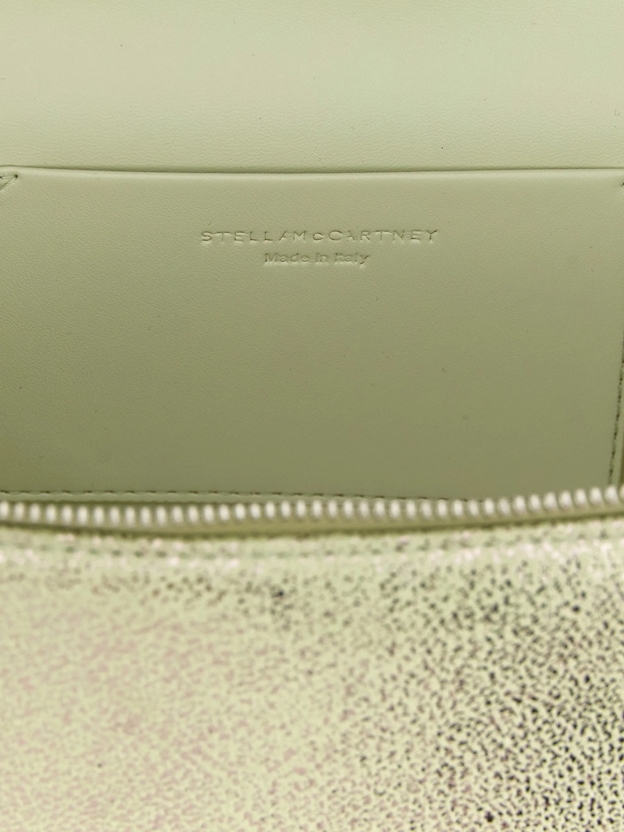 Geanta tip postas Stella McCartney falabella verde din polyester - Img 4