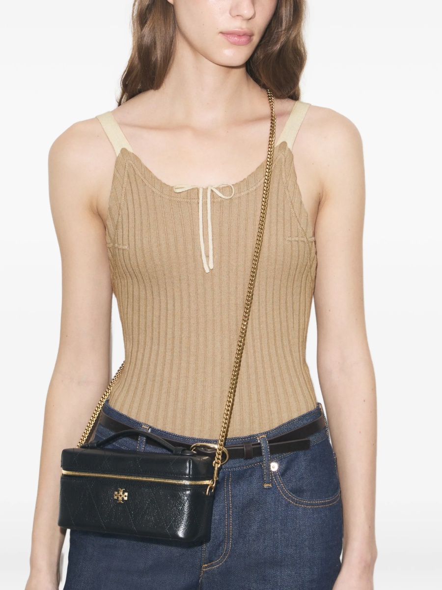 Geanta tip postas Tory Burch neagra din piele - Img 3