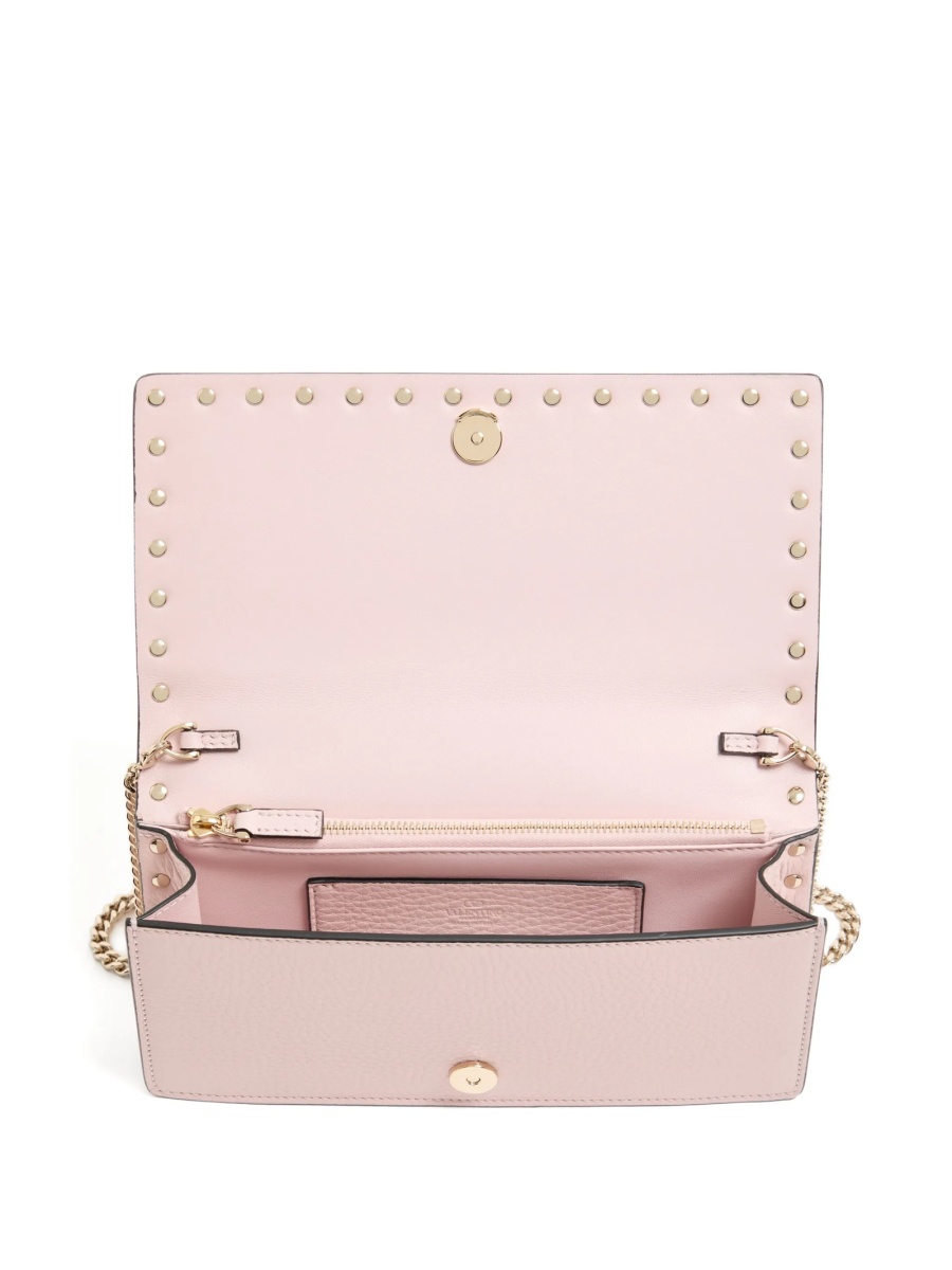 Geanta tip postas Valentino Garavani Rockstud roz din piele - Img 5