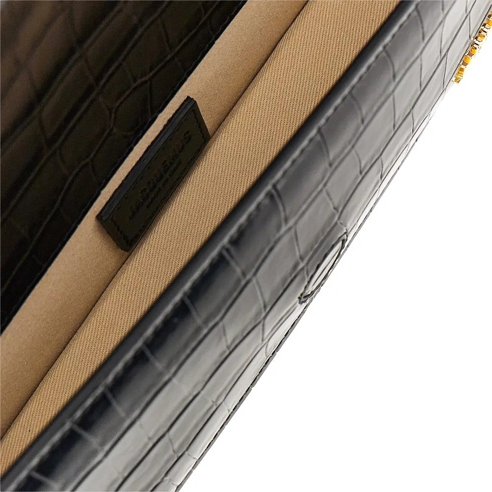 Genti Croco-embossed leather 'Bambino' clutch - Img 3