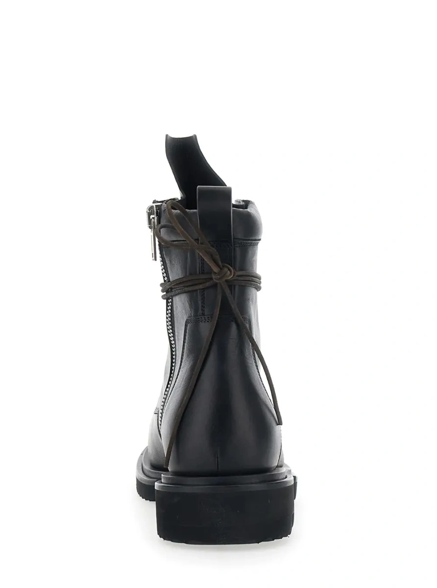Ghete Rick Owens negre din piele 'Gabe' - Img 4