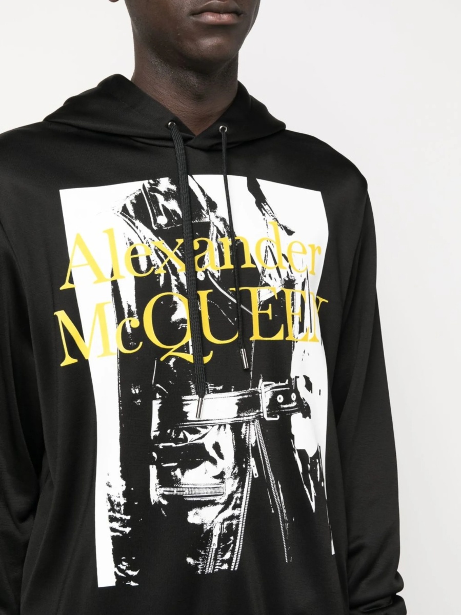 Hanorac Alexander McQueen negru din poliamida - Img 5