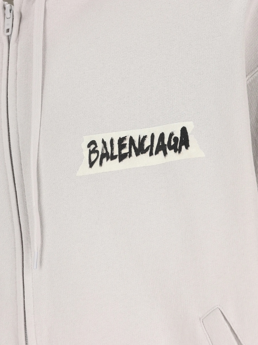 Hanorac Balenciaga alb - Img 4