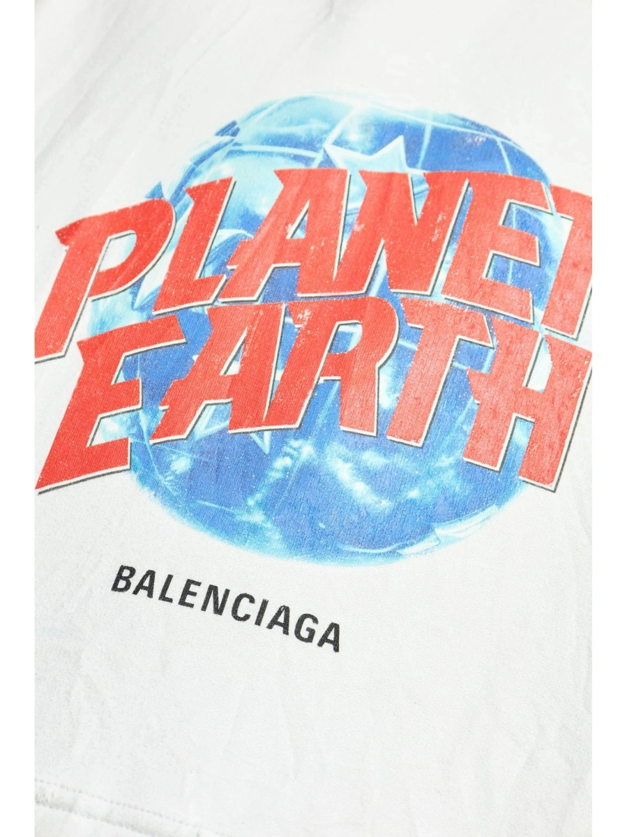 Hanorac Balenciaga alb - Img 5