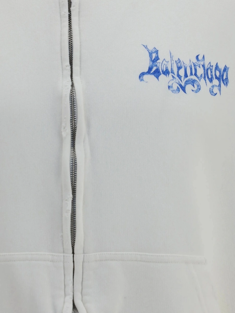 Hanorac Balenciaga alb - Img 3