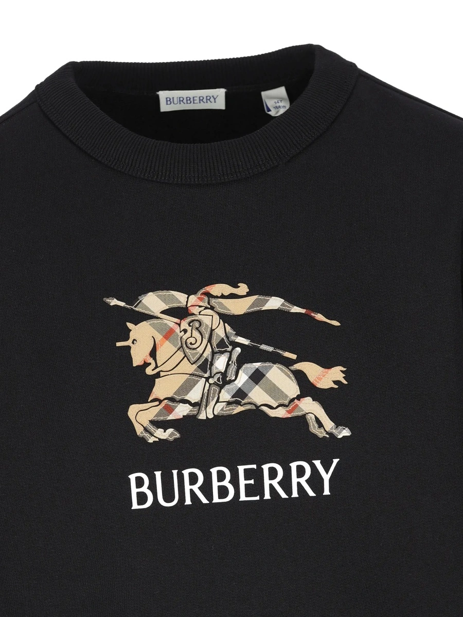 Hanorac Burberry Kids negru din bumbac - Img 5