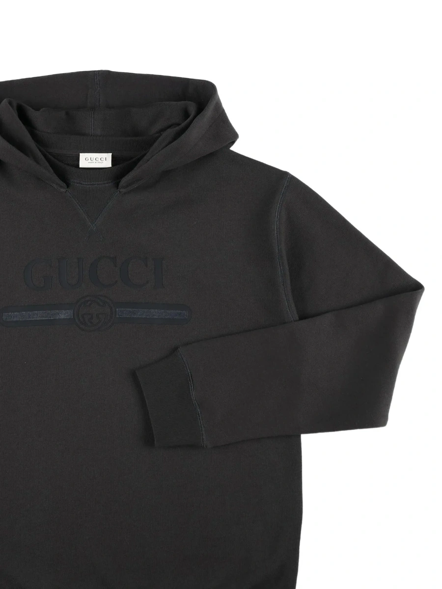 Hanorac Gucci gri din bumbac - Img 5