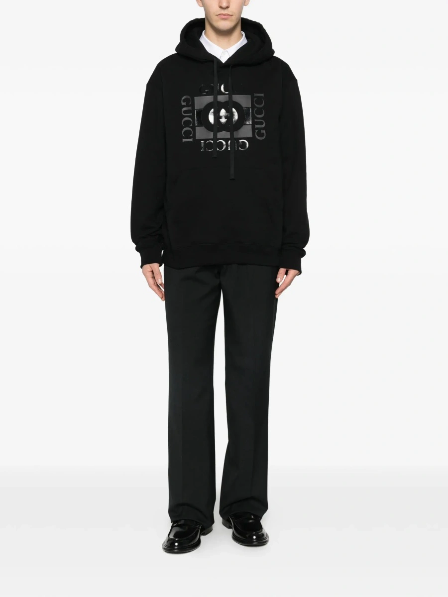 Hanorac Gucci negru din bumbac - Img 4