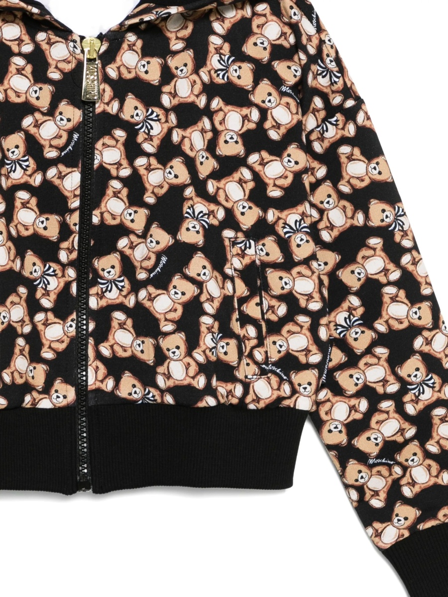 Hanorac Moschino negru din bumbac si elastan - Img 3