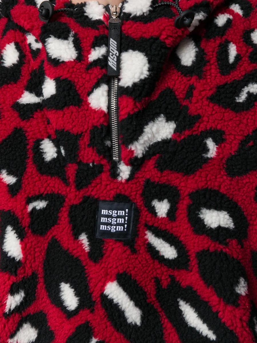 Hanorac MSGM rosu din acrilic si polyester - Img 5