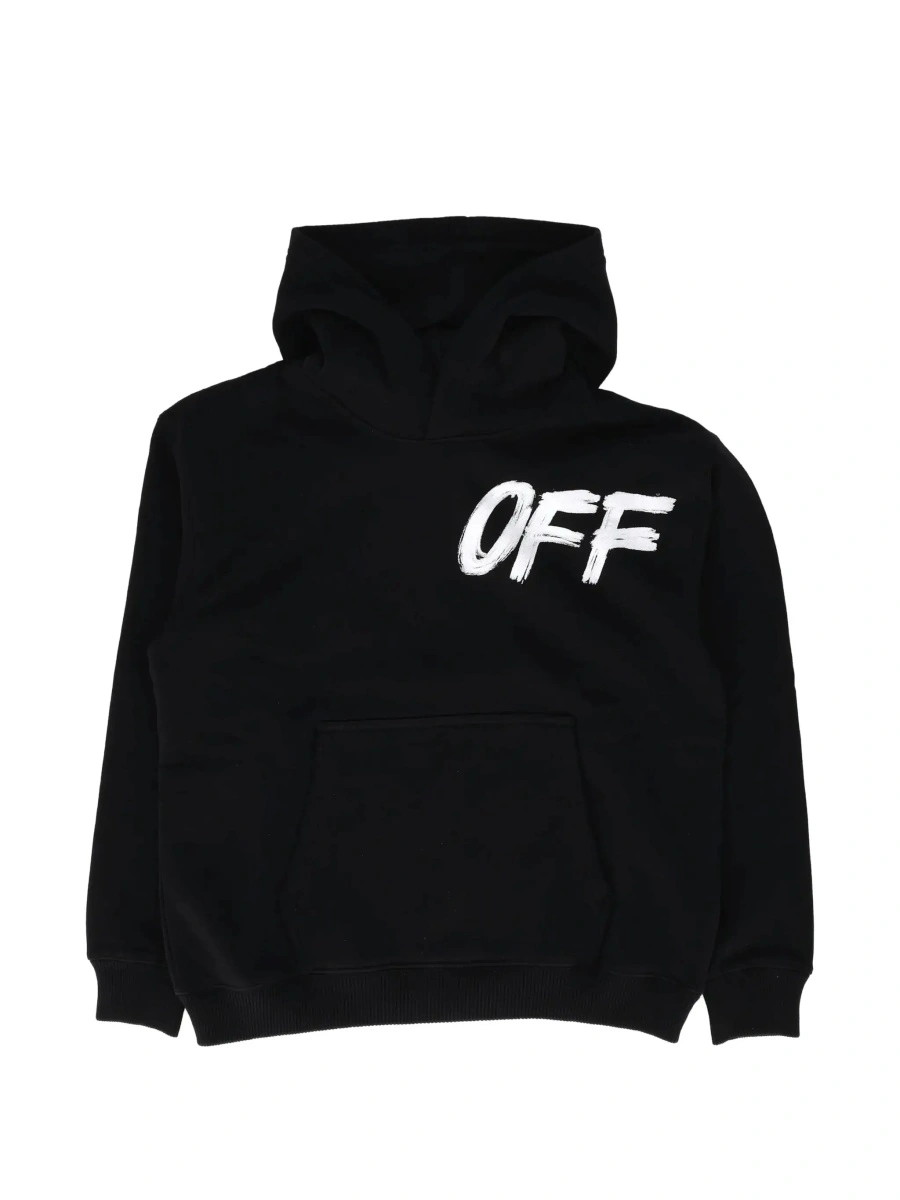Hanorac Off-White negru din bumbac - Img 5