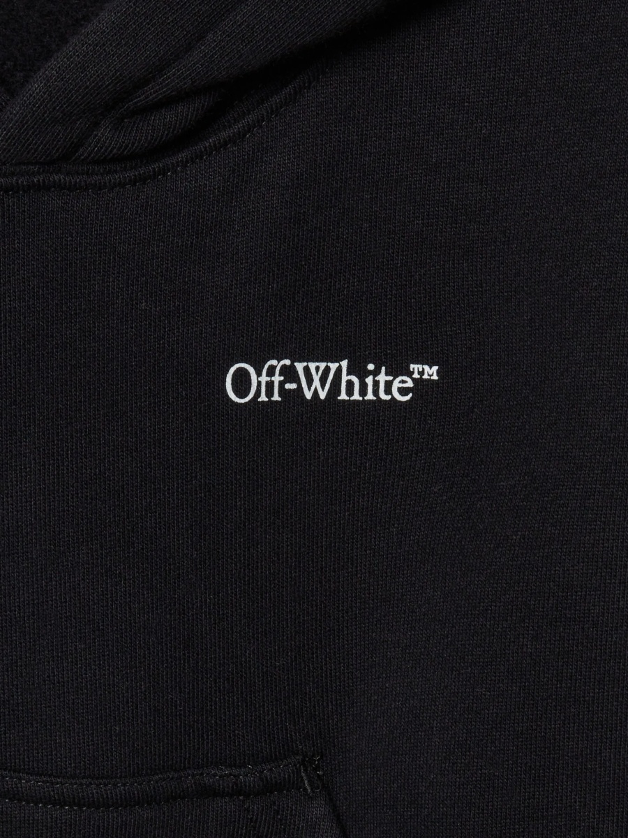 Hanorac Off-White negru din polyester si elastan - Img 3
