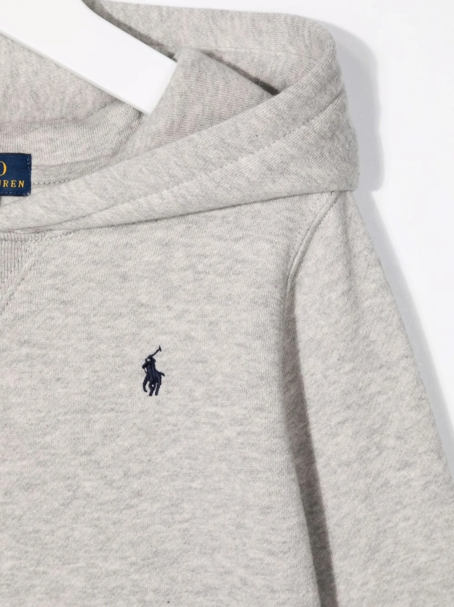Hanorac Ralph Lauren gri din polyester si bumbac - Img 3