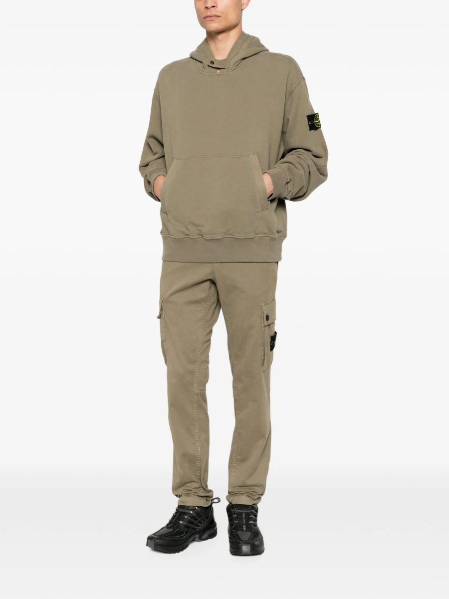 Hanorac Stone Island verde din bumbac - Img 2