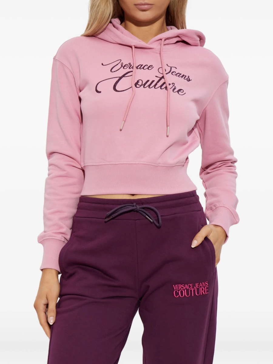 Hanorac Versace Jeans Couture roz din bumbac - Img 3