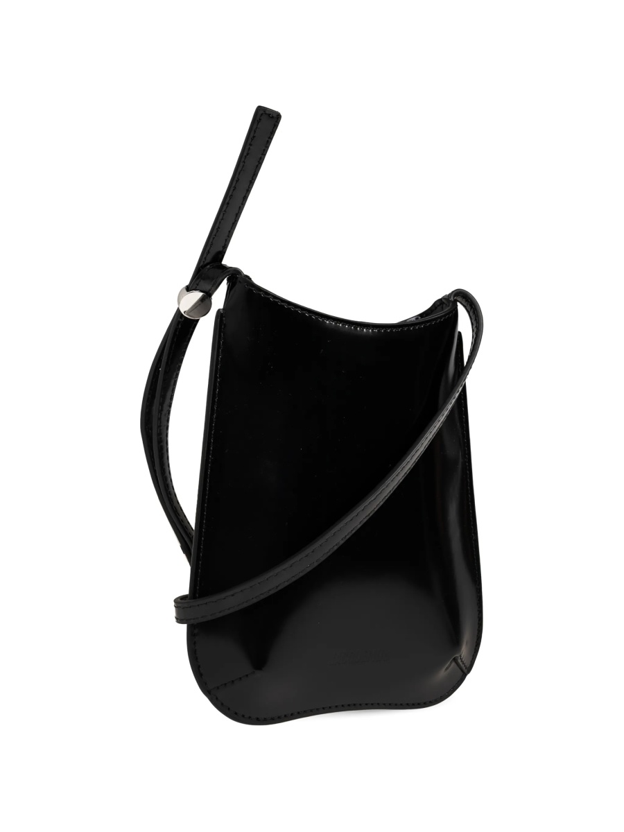 Husa mobil JACQUEMUS Bisou neagra din piele - Img 4