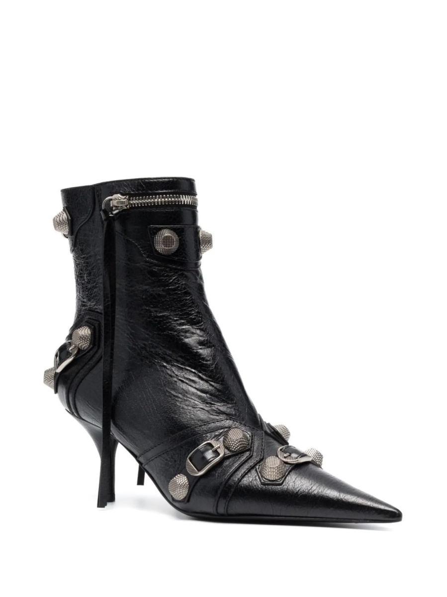 Incaltaminte Balenciaga Cagole neagra din piele - Img 2