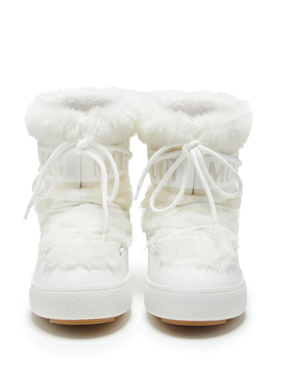 Incaltaminte Moon Boot alba din polyester si modacrylic - Img 4