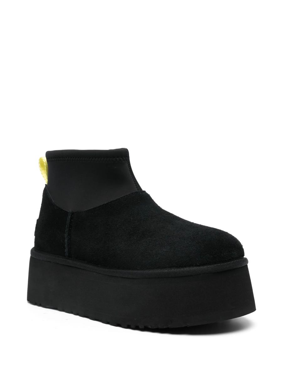 Incaltaminte UGG neagra din piele intoarsa si material textil - Img 2