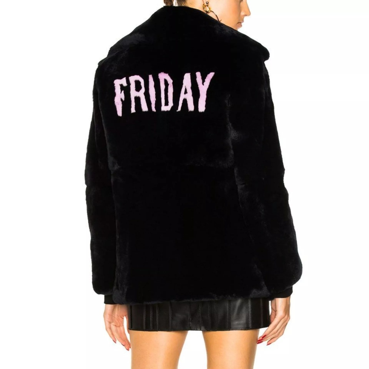 Jacheta Alberta Ferretti Friday Rabbit Fur Jacket - Img 3