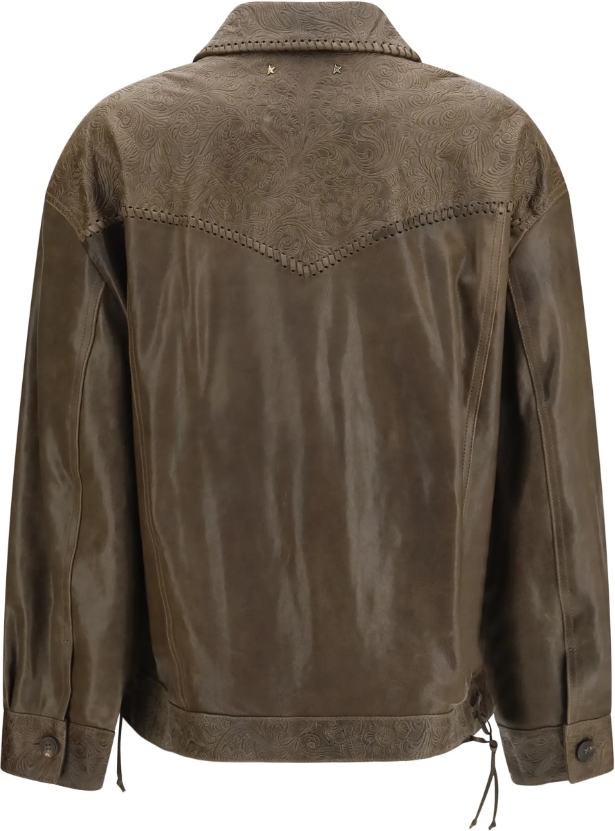 Jacheta Babete leather Jacket with embossed details - Img 2