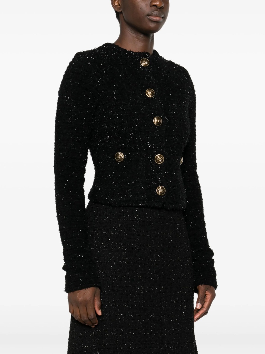 Jacheta Balenciaga neagra din elastan si poliamida - Img 3