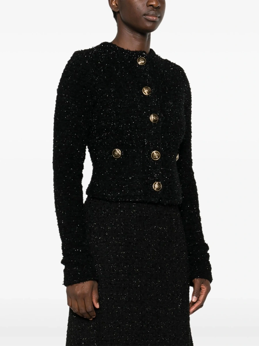 Jacheta Balenciaga neagra din elastan si poliamida - Img 3
