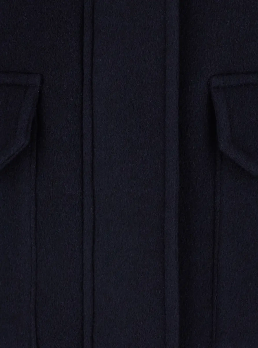 Jacheta blue jacket with removable inner vest in virgin wool and cashmere Women - Img 3