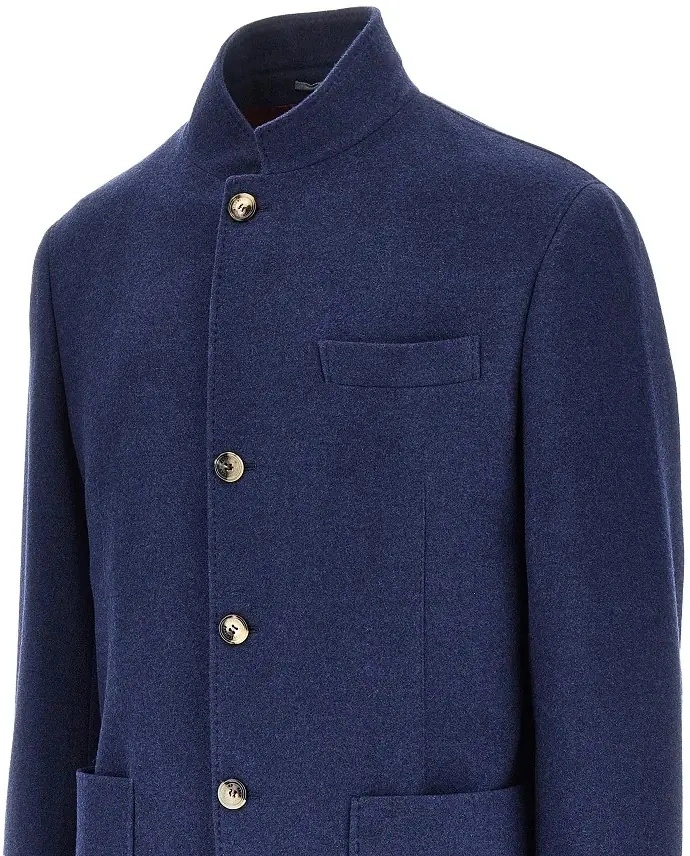Jacheta Brunello Cucinelli albastra din casmir - Img 2