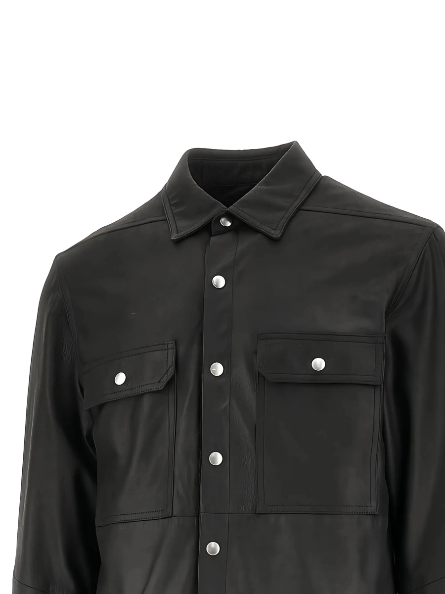 Jacheta camasa Rick Owens neagra - Img 2
