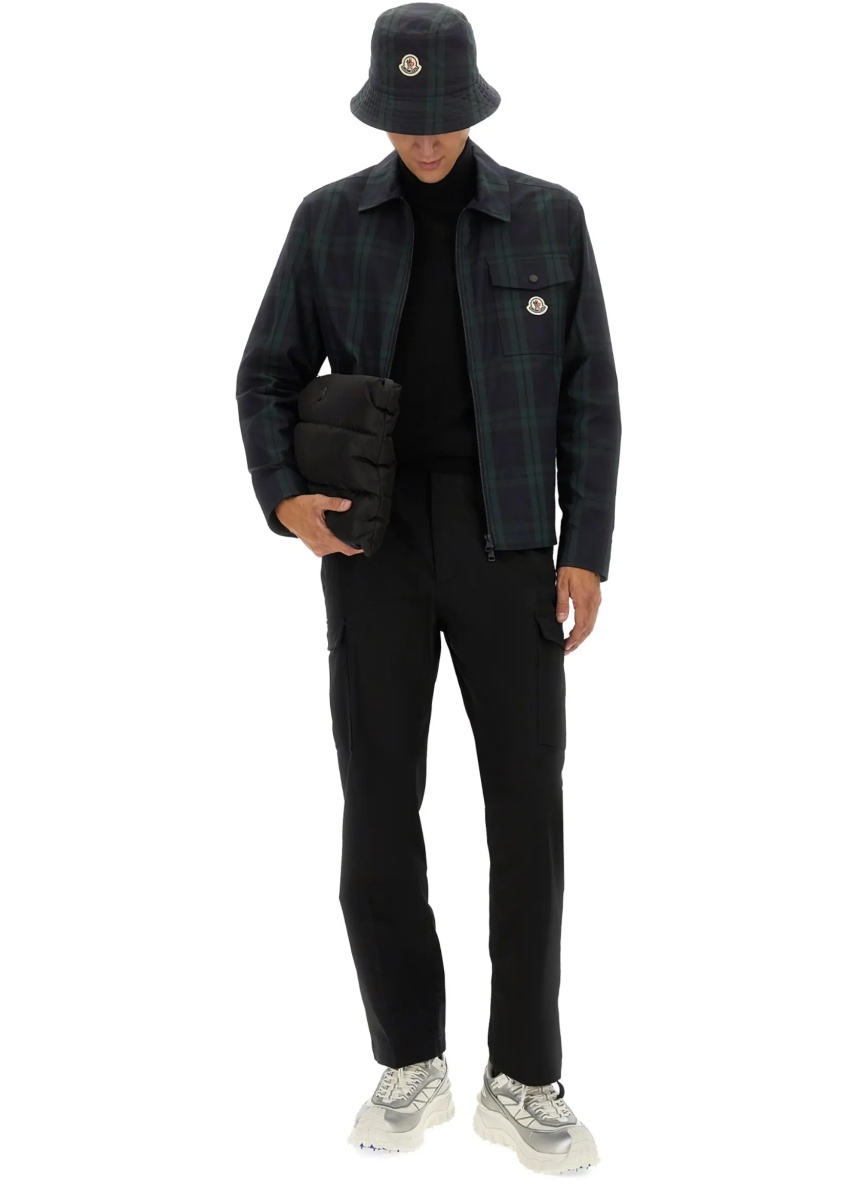 Jacheta Checked Cotton Gabarine Shirt Jacket - Img 2