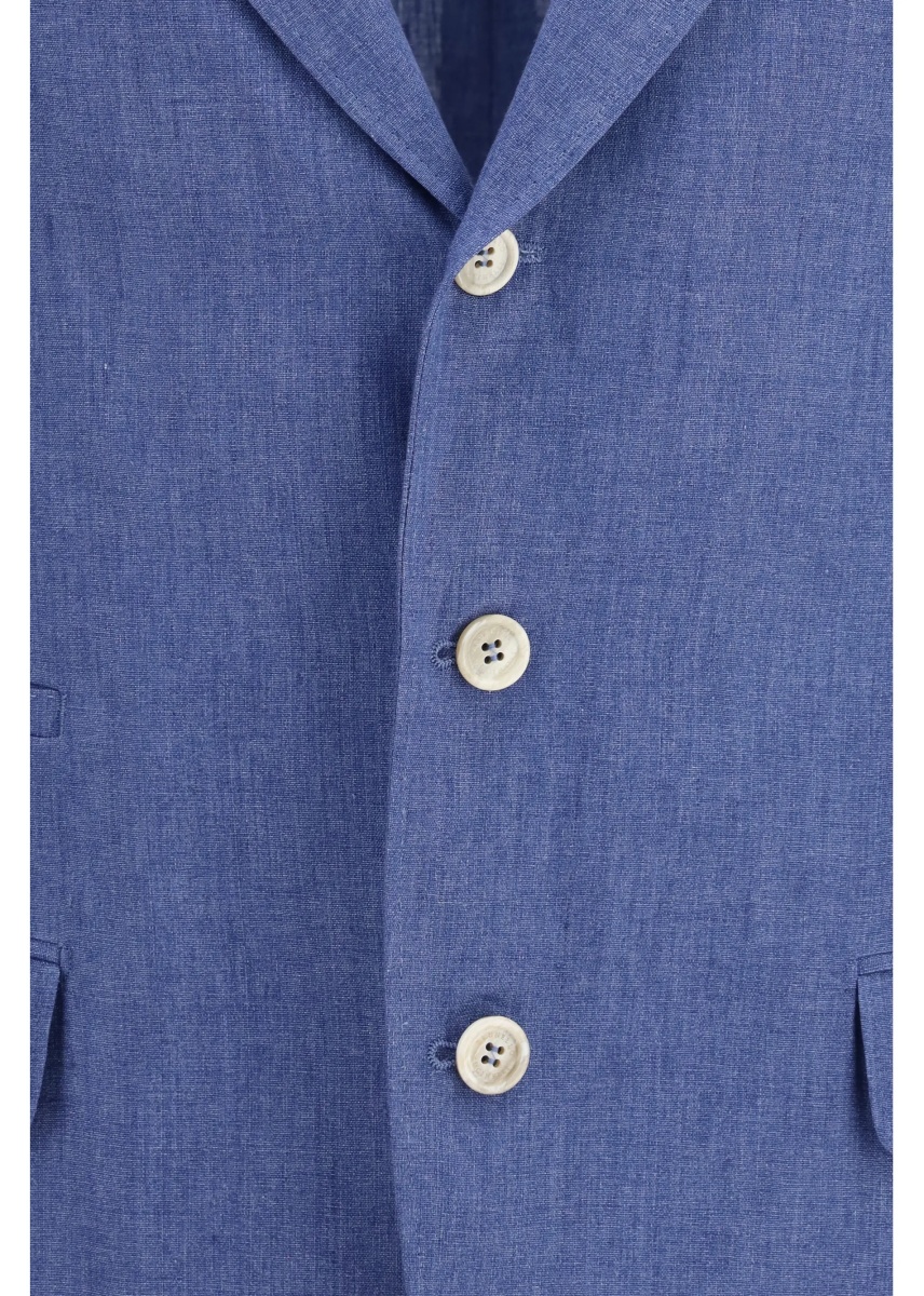Jacheta Deconstructed single-breasted Jacket in mélange linen - Img 3