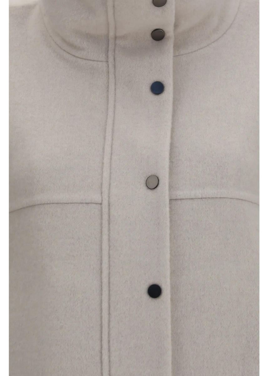 Jacheta Double-faced virgin wool and cashmere Outerwear with detachable shearling insert - Img 2
