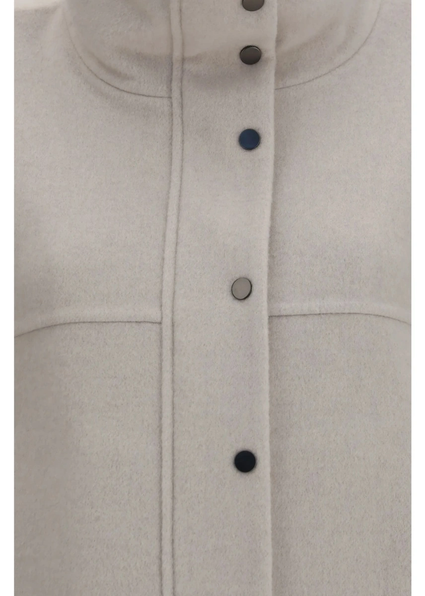Jacheta Double-faced wool and cashmere Jacket with detachable shearling insert - Img 2