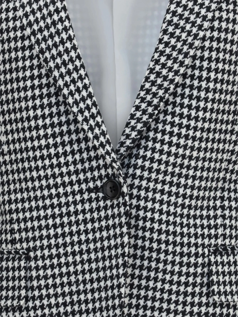 Jacheta Houndstooth cashmere Jacket - Img 5