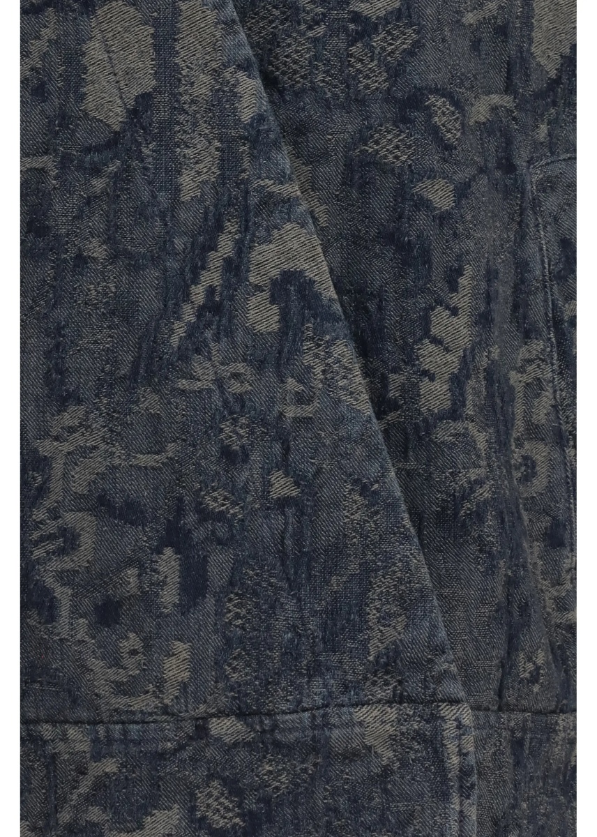 Jacheta Jacket in oversized floral jacquard denim - Img 3