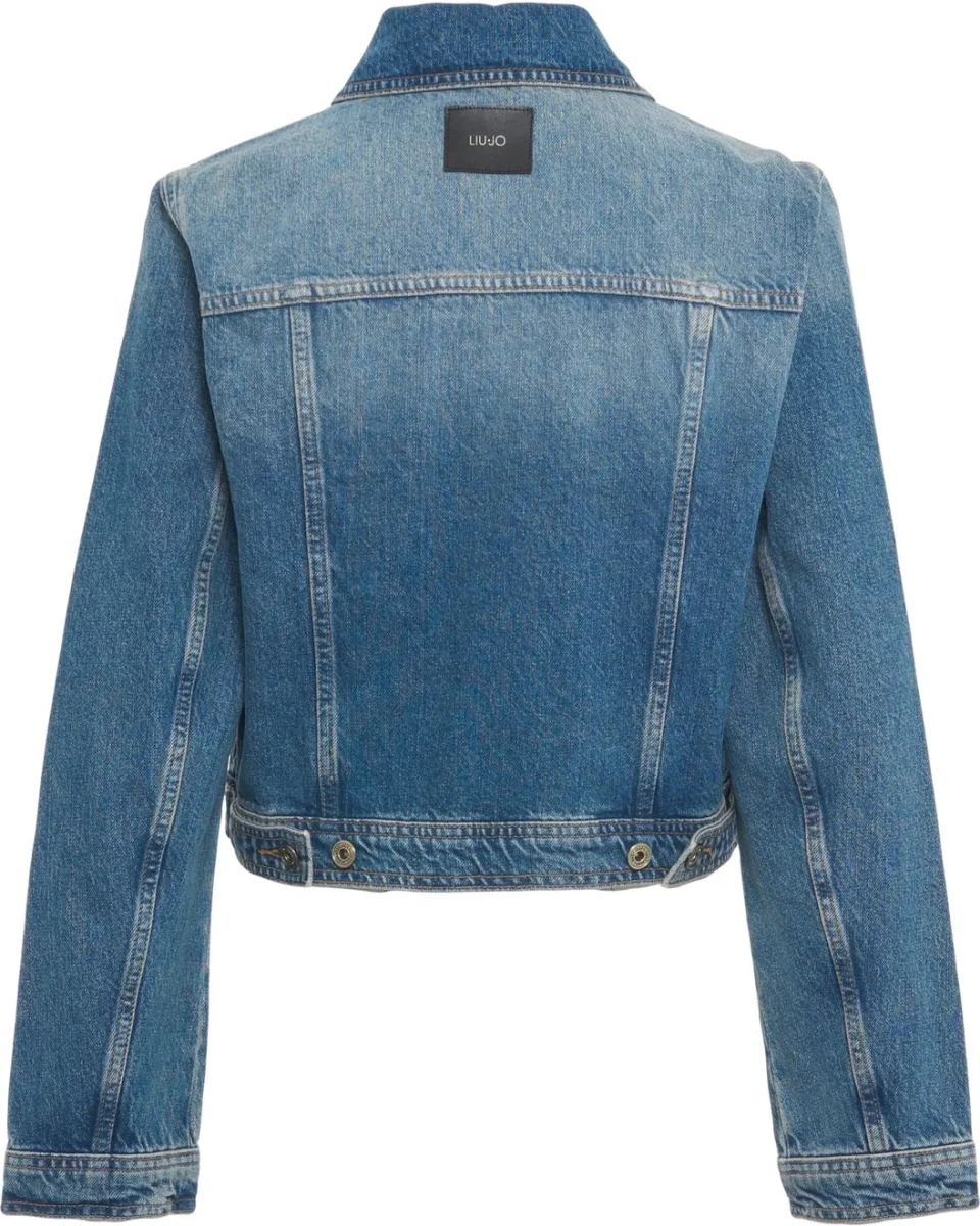 Jacheta Liu Jo Blue Denim albastra din denim - Img 3
